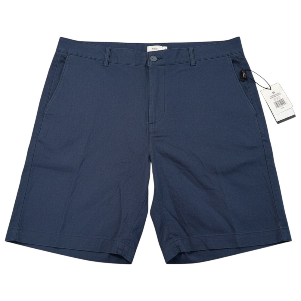 Onia Mens Navy Blue Linen Blend Traveler Shorts 4-Way Stretch Size 38 NWT